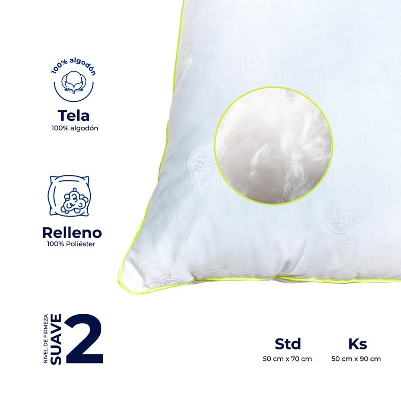 Almohada Meditation Spring Air King Colchones Atlas del Descanso