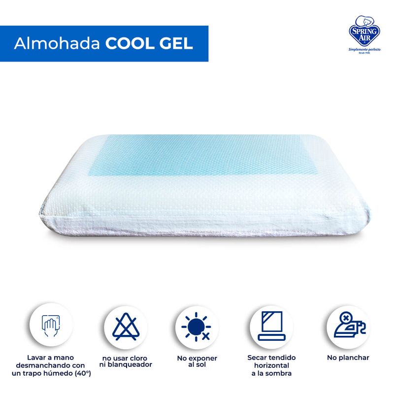 Spring air almohada cool gel memory foam estándar 2024 blanco