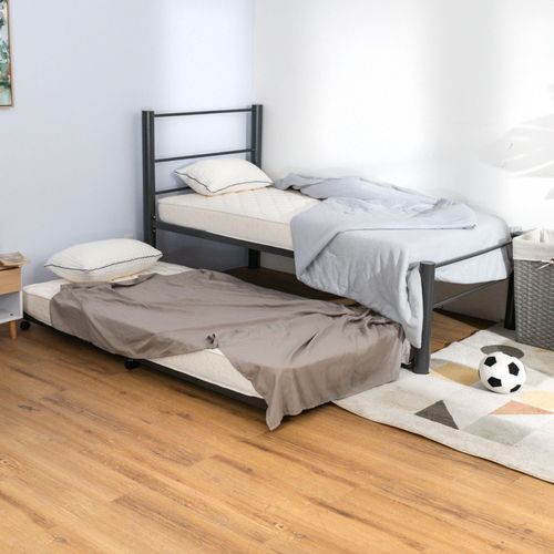 Cama Individual Con Cama Baja Deslizable Atlas